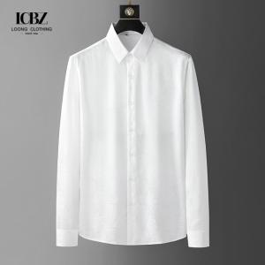 Wholesale Black Large Size Long Sleeve Cotton Printed Shirt for Men Casual Shirts Slim Fit from china suppliers