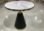 Round Contemporary 75cm 80cm Marble Iron Coffee Table