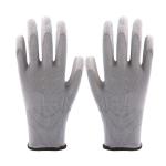 13 Gauge Polyester PU Safety Gloves Cut Resistant PU Fabric Safety Garden Gloves