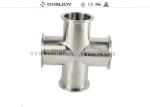 Sanitary Stainless Steel Sanitary Fittings , Clamp Equal Cross IHCH size ,
