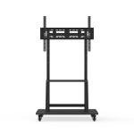 Universal Height Adjustable Rolling TV Stand With Wheels 90 Degrees Swivel