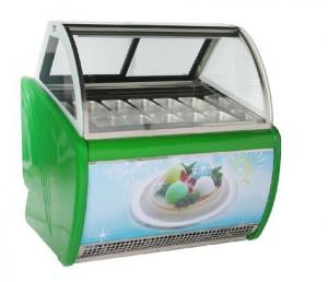 Wholesale 14 Pans Stainless Steel Pastry Shop Ice Cream Display Freezer from china suppliers