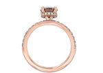 9K Gold Material Lab Grown Moissanite Ring Silver Grey Color 1ct 5pcs Dimension