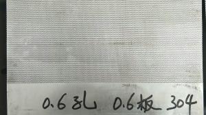 Wholesale 0.6mm hole ,0.6mm thickness Stainless Steel Perforated Metal Sheet for Filtration from china suppliers