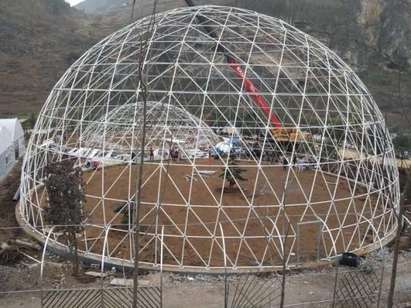 35m Aluminum Structure Transparent Large Dome Tent With PVC Coated