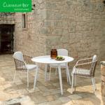 Modern Outdoor Furniture Aluminum Armrest Hotel Rope Chair for Villa Outdoor