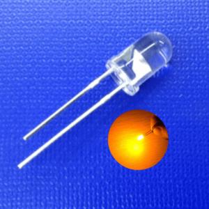 Wholesale 5mm LED Light Emitting Diode 600nm Orange Color 10000mcd Clear Lens Round Shape With Flange from china suppliers