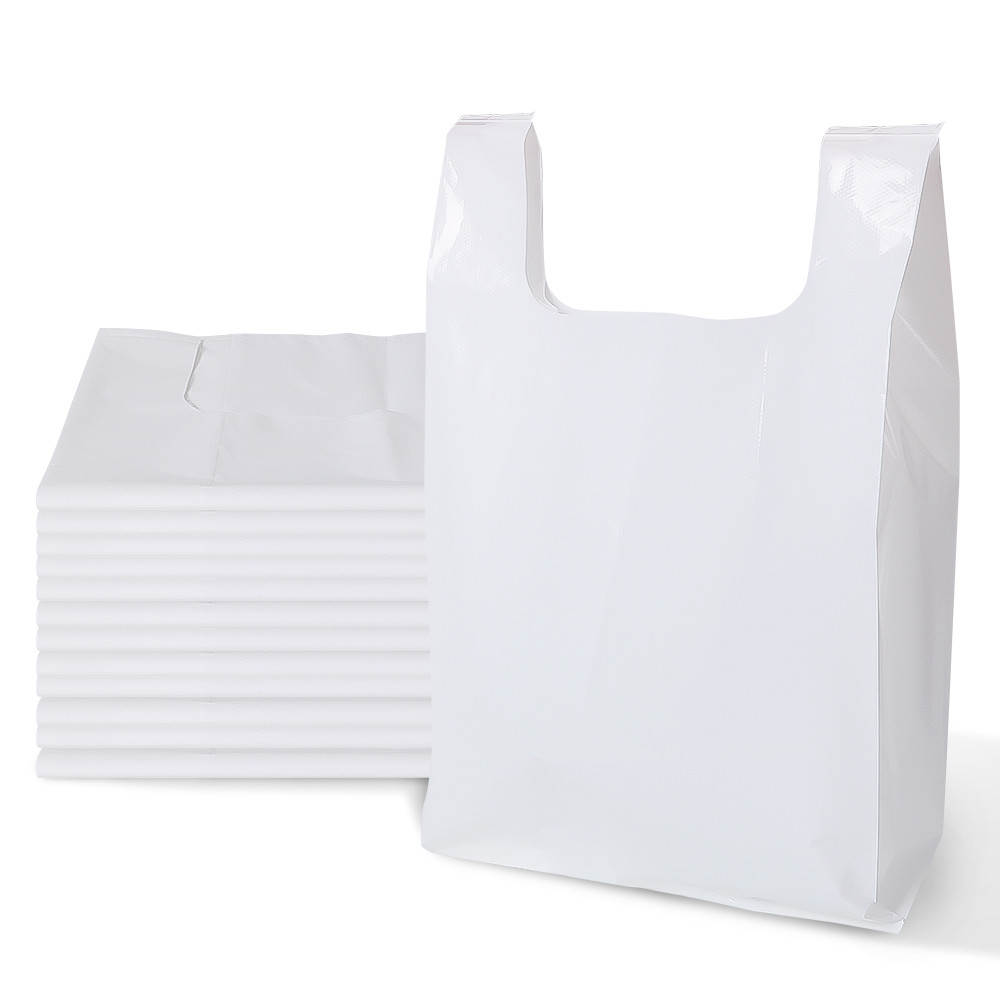 Eco Choice Biodegradable Plastic T-Shirt Bag With Customized Printed Logo