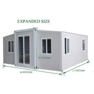 Wholesale Steel Sandwich Panel Expandable Container House for Living in White/Gray/Black from china suppliers