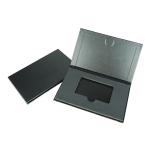Luxury Black Paper Card Box Packaging Custom Rigid Book Business Credit Wedding