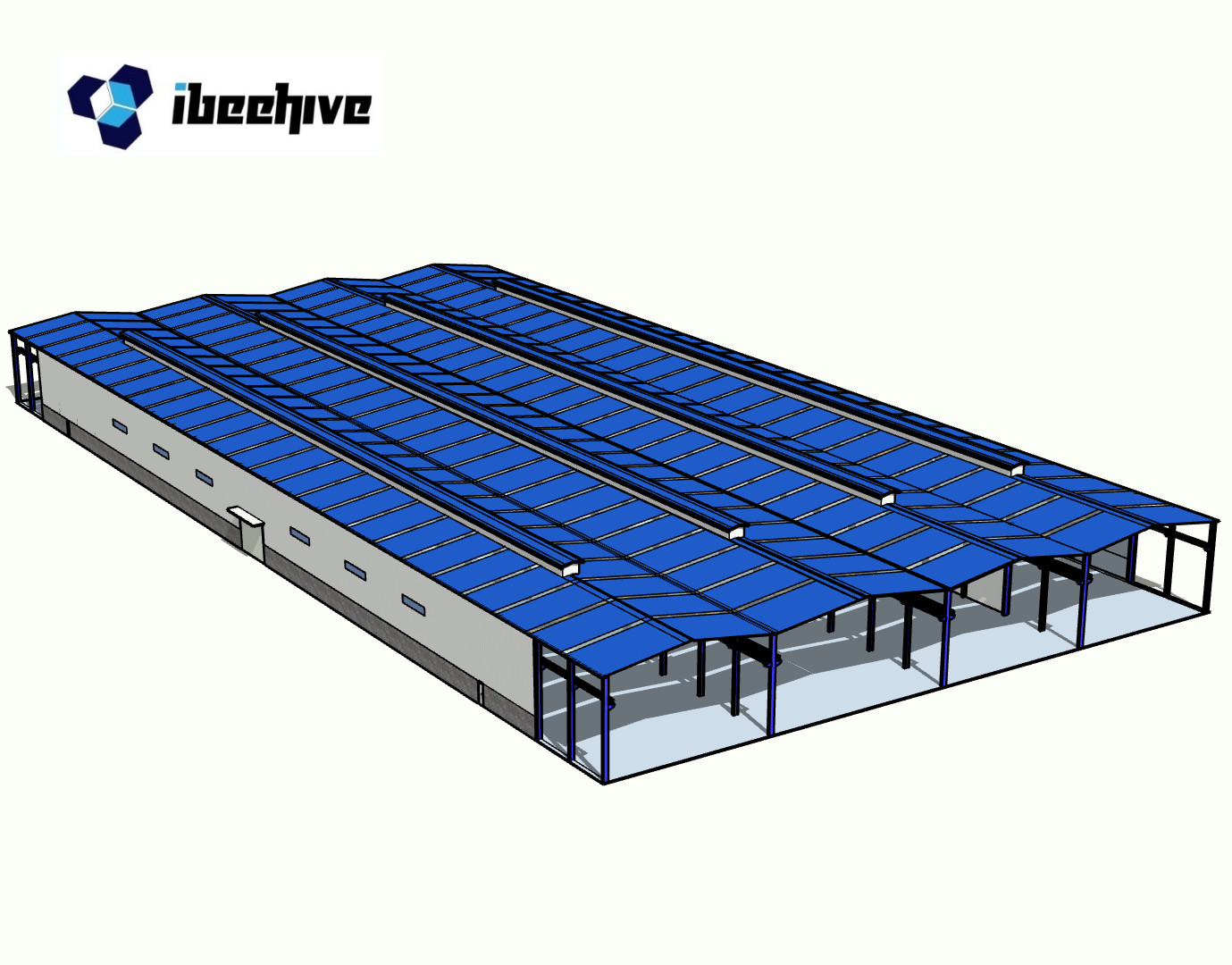 IBeehive Prefabricated Portal Frame Industrial Steel Structure For Warehouse