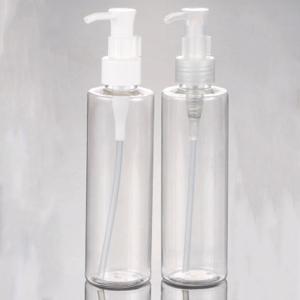 Wholesale Customized Square 300ml white amber plastic PET lotion bottle with lotion pump from china suppliers