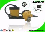 Waterproof IP68 Miners Cap Lamp , SAMSUNG Battery Miners Lights for Hard Hats