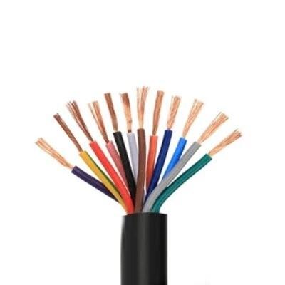 GB/T9330-2008 0.75mm2 Round Wire Multi core Braided Shield Copper Wire Control