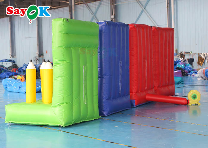 Interactive Tarpaulin Inflatable Sports Games For Team Building Screen Printing