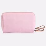 Wholesale Custom Pure Color Blank Polyester Pink Cosmetic Bag