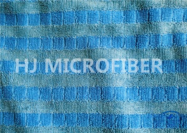 Quality Plain Dyed Jacquard Grid Microfiber Twisted Pile Fabric For Mop Pad for sale