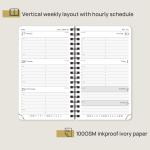 OEM Small Size 6.75x4.25in Daily Weekly Planner 2023 2024 Diary Wire O Binding