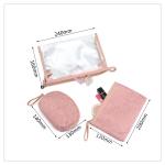 Zipper Transparent PVC Cosmetic Bag 3 Pieces Set