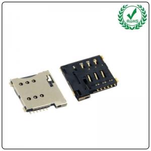 Wholesale Micro Sim Card Adapt Push Push SMT Type H=1.35 6 Pin Slot Socket Connector from china suppliers