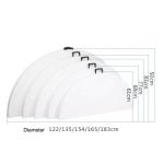 Six Foot 8 Foot Folding White Round Plastic Banquet Table For 10 Seater Outdoor