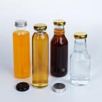 350ml 2 Oz Juice Bottles Clear Glass Beverage Bottle With PP Lid