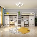 Mail packing Y Modern School Dormitory Bedroom Furniture Set Loft Metal Bunk Bed
