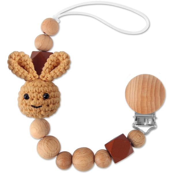 Pacifier Clip, Neutral Cute Rabbit Pacifier Leash For Boys Girls Fits For All