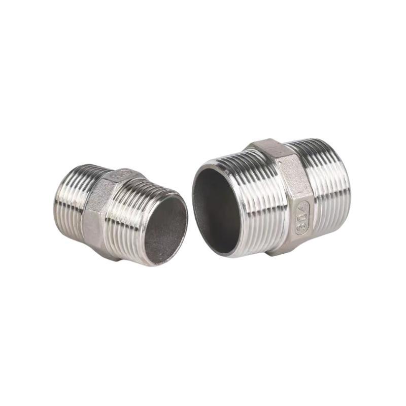 1/2&quot; Stainless Steel 304 Pipe Fitting Thread Screw Hex Nipple