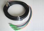 Waterproof 4 Core Fiber Optic Pigtail For FTTH / MAN , SC APC Connector