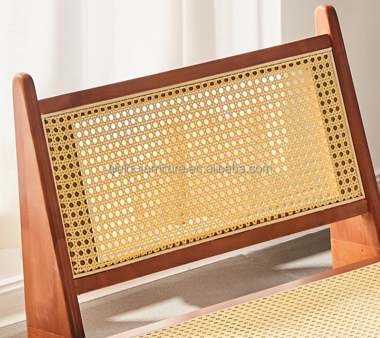 Design Classical Solid wood rattan chair with Lacquered Finish NO Folded modern nordic Lounge chair