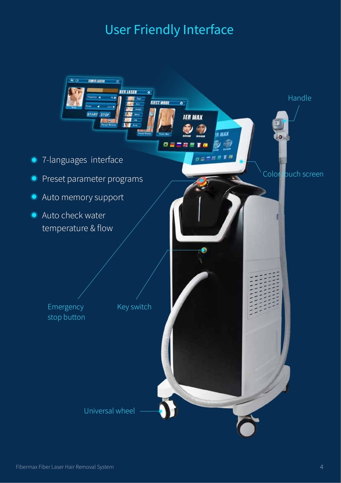 1800W Laser Hair Remover Machine With 10 Inch Touch Screen , Laser Hair Removal Machine For Sale