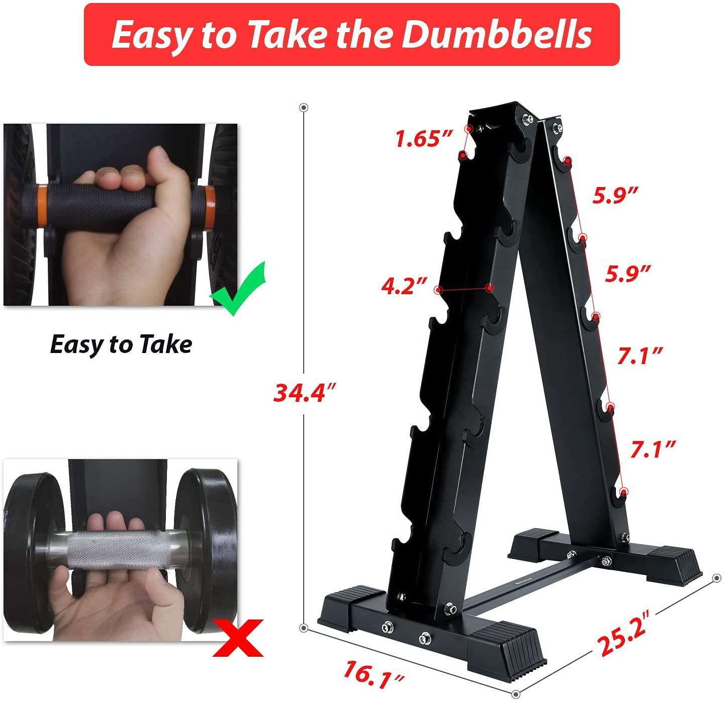 A Type Dumbbell Rack Home Gym Equipment Free Wights Racks