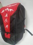 Detachable Bike Helmet Backpack Bag Red With Dry / Wet Separation