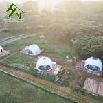 Glass Triangle Window Hotel Dome Tent 50m Diameter Custom