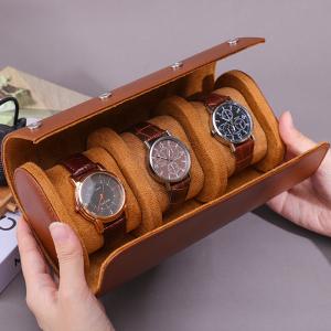 Wholesale Multiple Cells Noble PU Leather Watch Storage Case Packaging Box with Velvet Lining from china suppliers