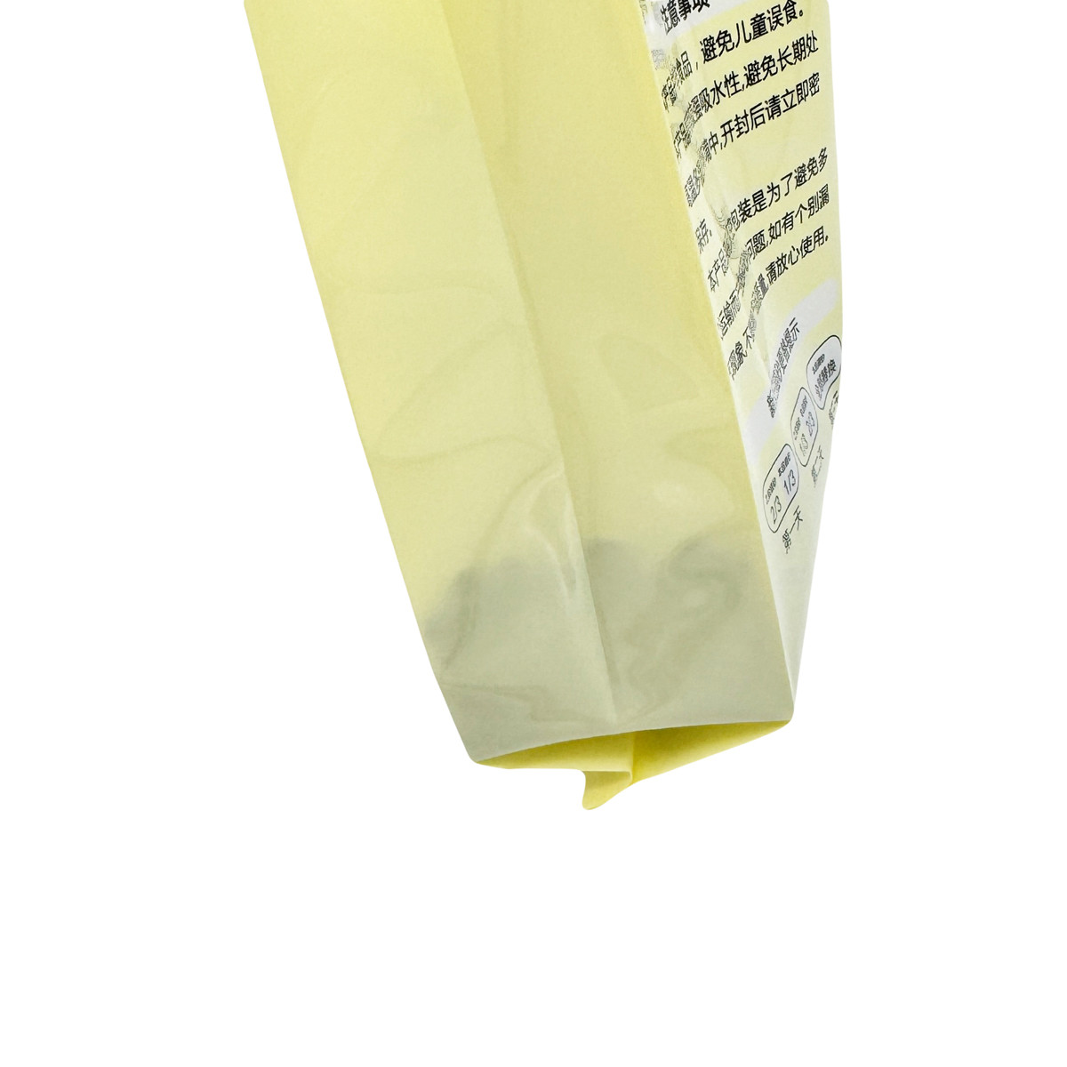 Custom 6 L Yellow Vacuumable Strong Heavy Duty Recyclable Plastic Cat Litter Packaging Bags with Side Gusset and Window