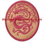 Round shape hook loop fastener embroidery tactical badge/medal/epaulet/armband