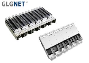 Wholesale 6 Ports SFP Cage Assembly Heat Sink  Light Pipe 10G Connector Press Fit Heat Sink from china suppliers