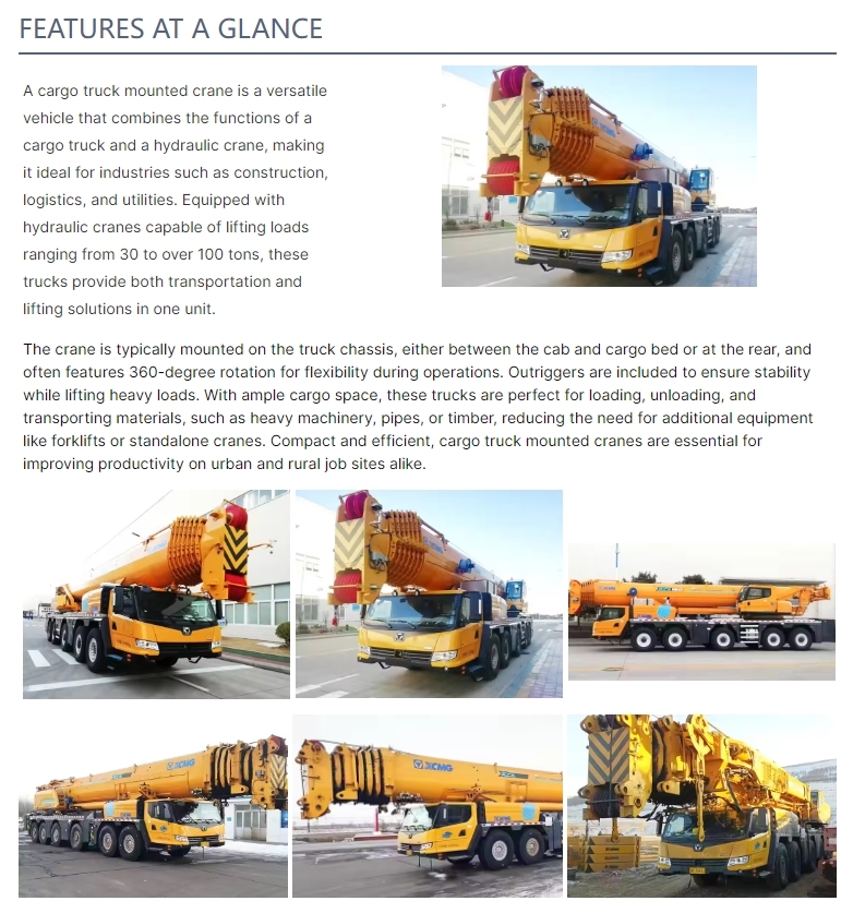 100 Tons Lifting Crane cargo Truck
