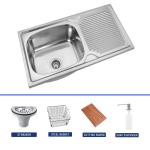 9 Inches Depth Top Mount Stainless Steel Sink With Satin Finish