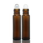 Perfume Serum Packaging Amber Glass Essential Oil Bottle 8ml With Roller Ball