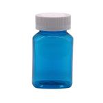 Solid Bottle Powder Bottle with Screw Cap 120ml PET Square Transparent Plastic
