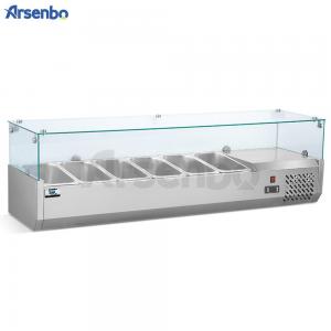 Wholesale No Fluorine Practical Pizza Prep Station , Silver Countertop Sandwich Display Fridge from china suppliers