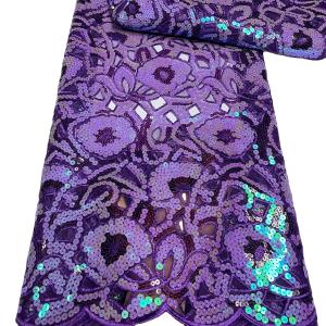 Wholesale Multi Color Cord Lace Embroidery Net Tulle Fabric for French Wedding Dress 50/52&quot; Width from china suppliers