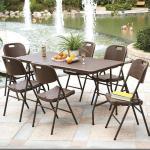 Outdoor Garden Patio Folding Portable Imitated Rattan Plastic Dining Chair