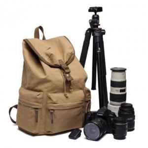 China Camera Retro Large Outdoor Travel Canvas Backpack on sale