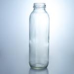 Collar Material Glass 350ml Round Shaped Glass Bottle with Unique Custom Logo