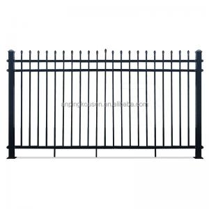 China 6ftx8ft Black Metal Garden Fences Prices With Galvanized Steel And Bolts Nuts on sale