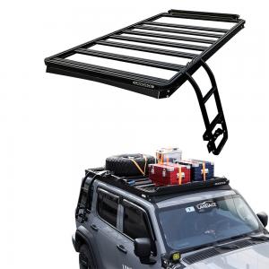 Wholesale 2023 Newest Solar Panel Aluminium Roof Top Tent Rack for Pick Up Hard Shell Tank 840*400*320mm from china suppliers